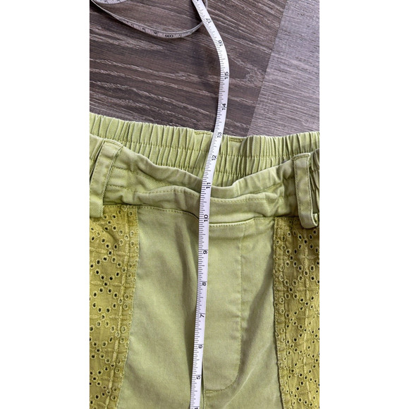 Soft Surroundings Womens Green Mara Vista Eyelet Lace Pockets Pull On Pants PM - Picture 12 of 13